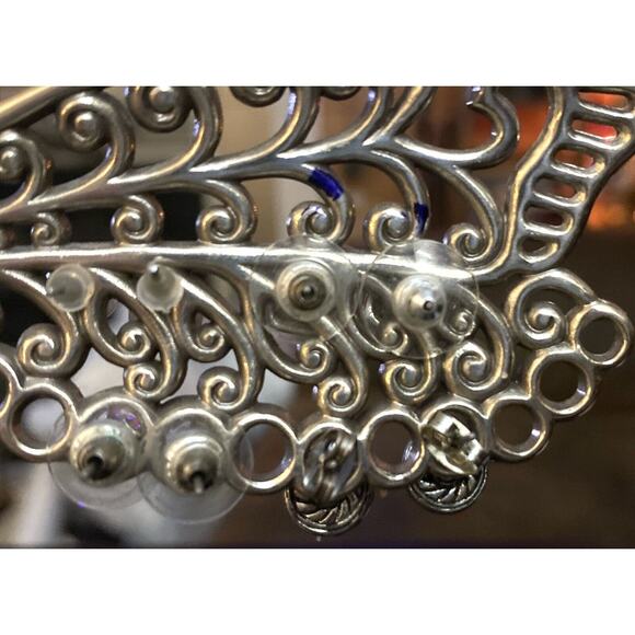 4 Pair Square Silver, Pearl, Rhinestone, Silver W/ Rhinestone Post Fashion Jwlry - Picture 4 of 4